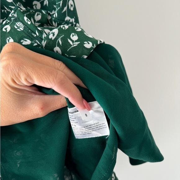 REFORMATION Green Floral Mini Dress 8 - Picture 4 of 5